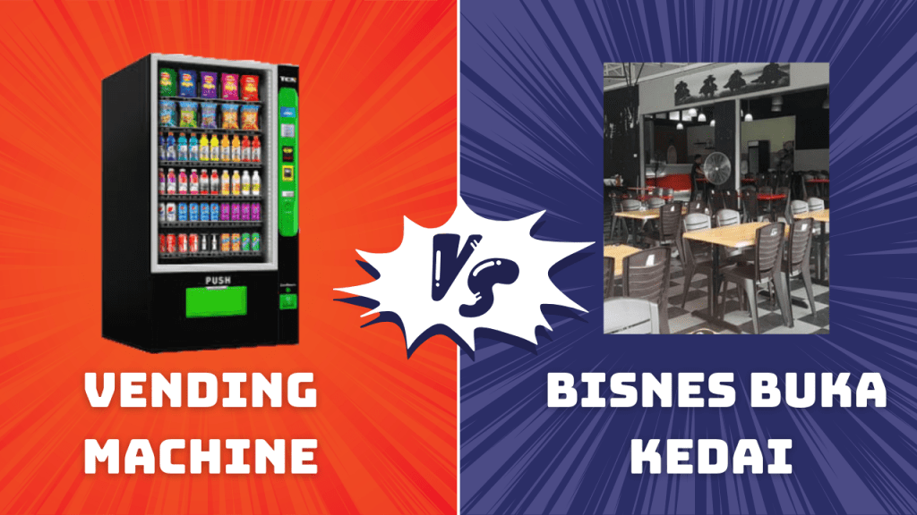 Mesin layan diri vs Kedai